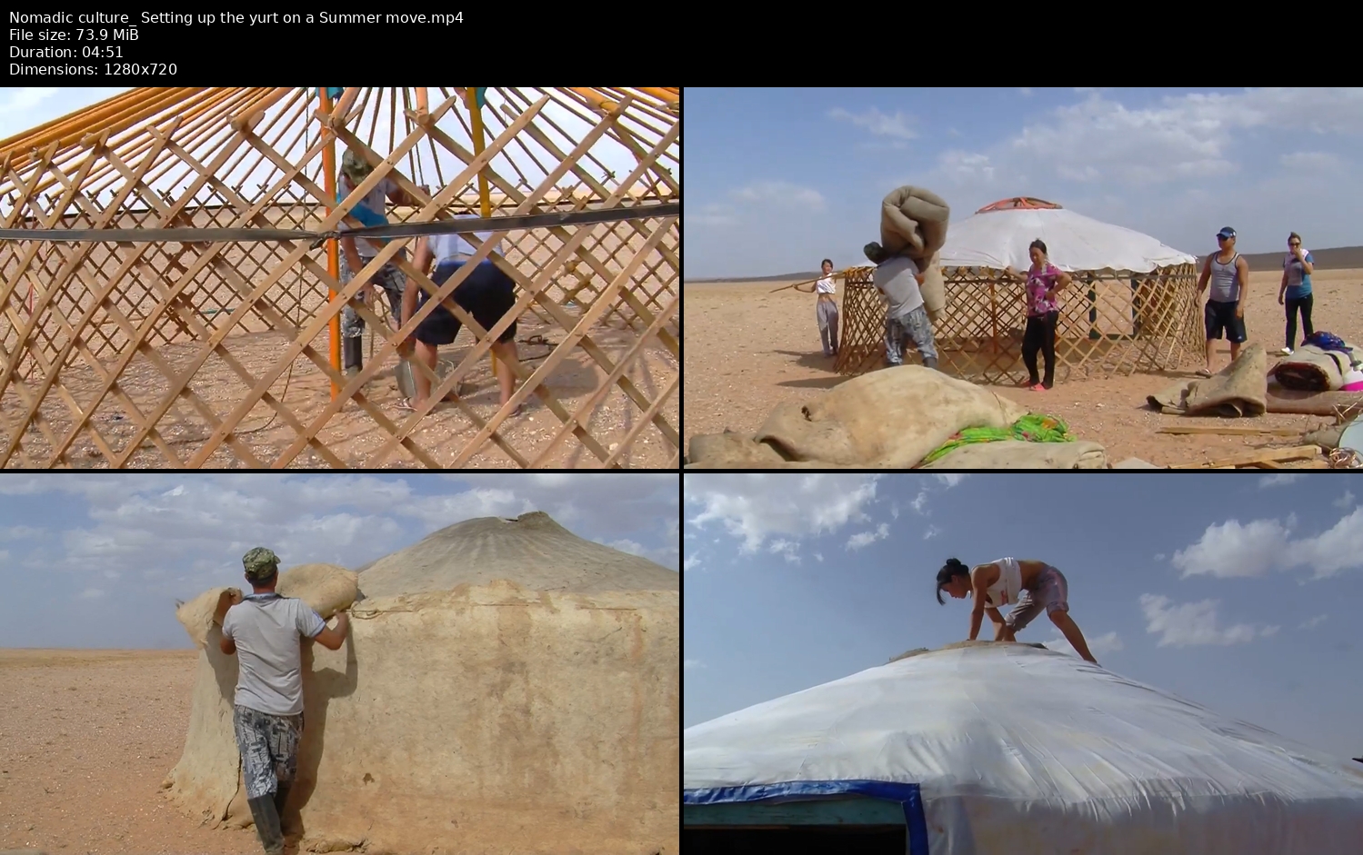 Nomadic culture: Setting up the yurt